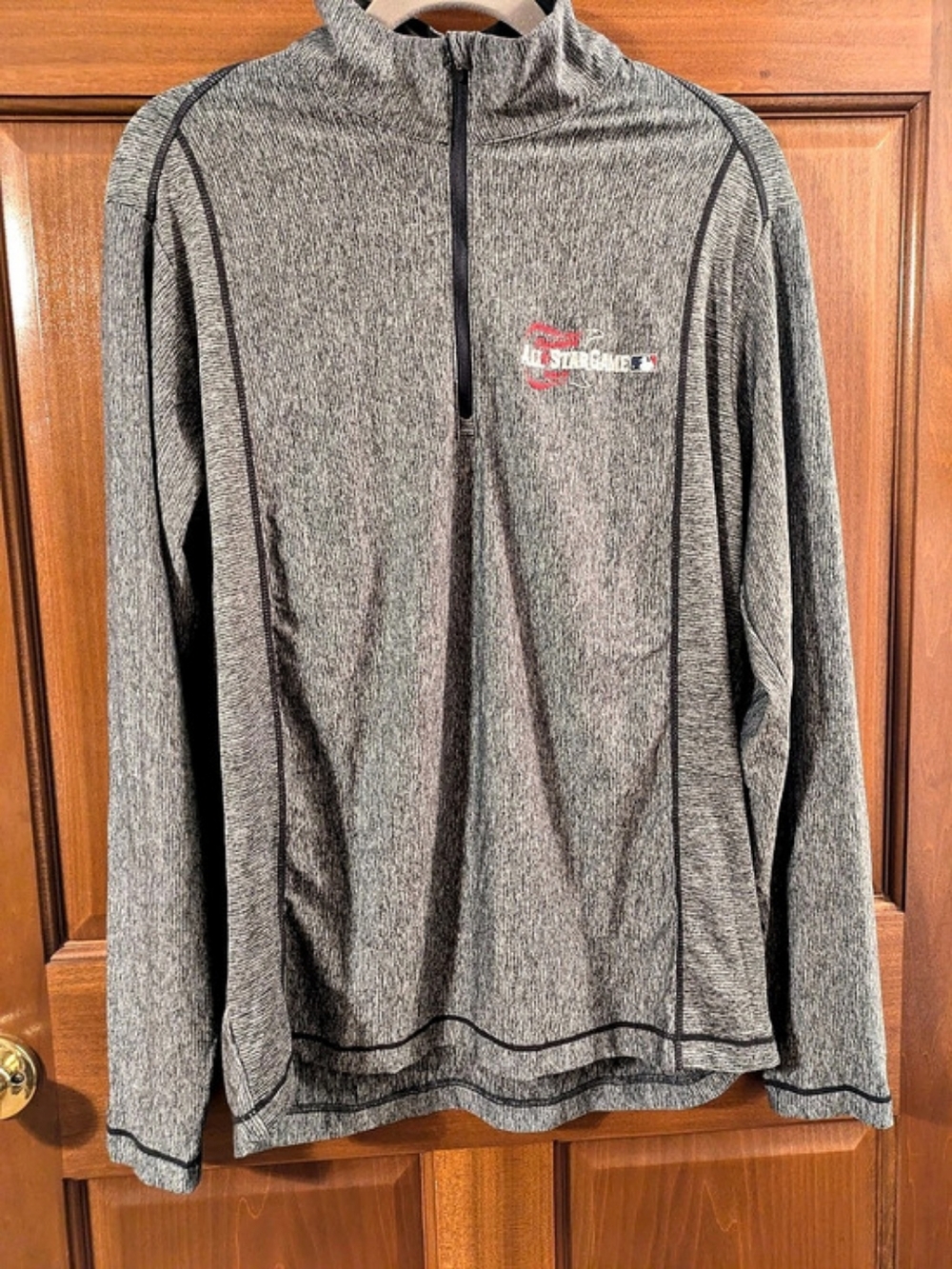 MLB 2019 All-Star Game Quarter-Zip Pullover Gray Heathered Antigua EUC Large